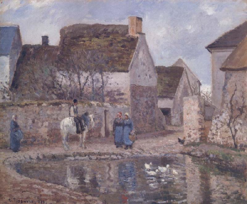 Camille Pissarro The pond at Ennery oil painting image